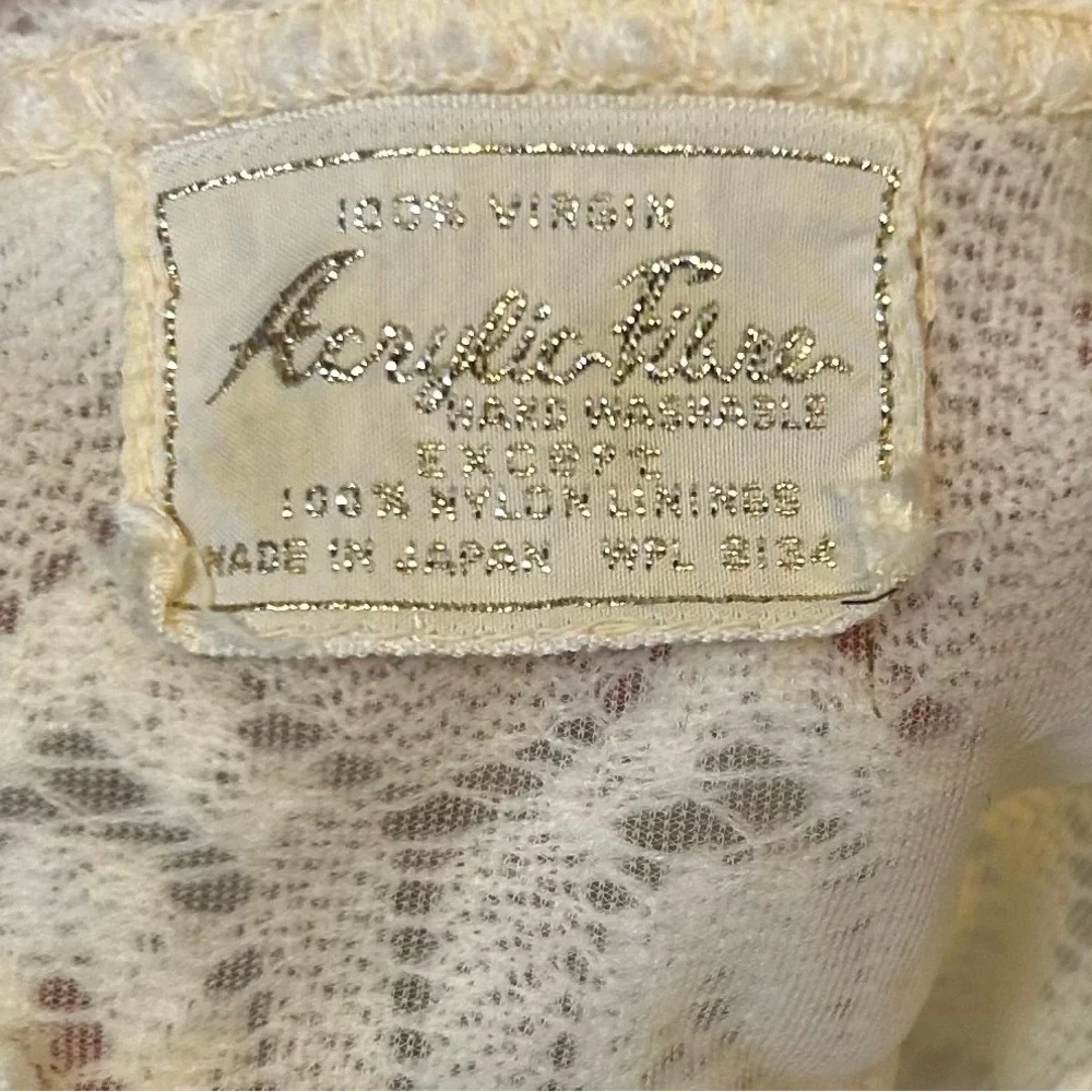 Vintage White Knit Cardigan - Picture 3 of 5